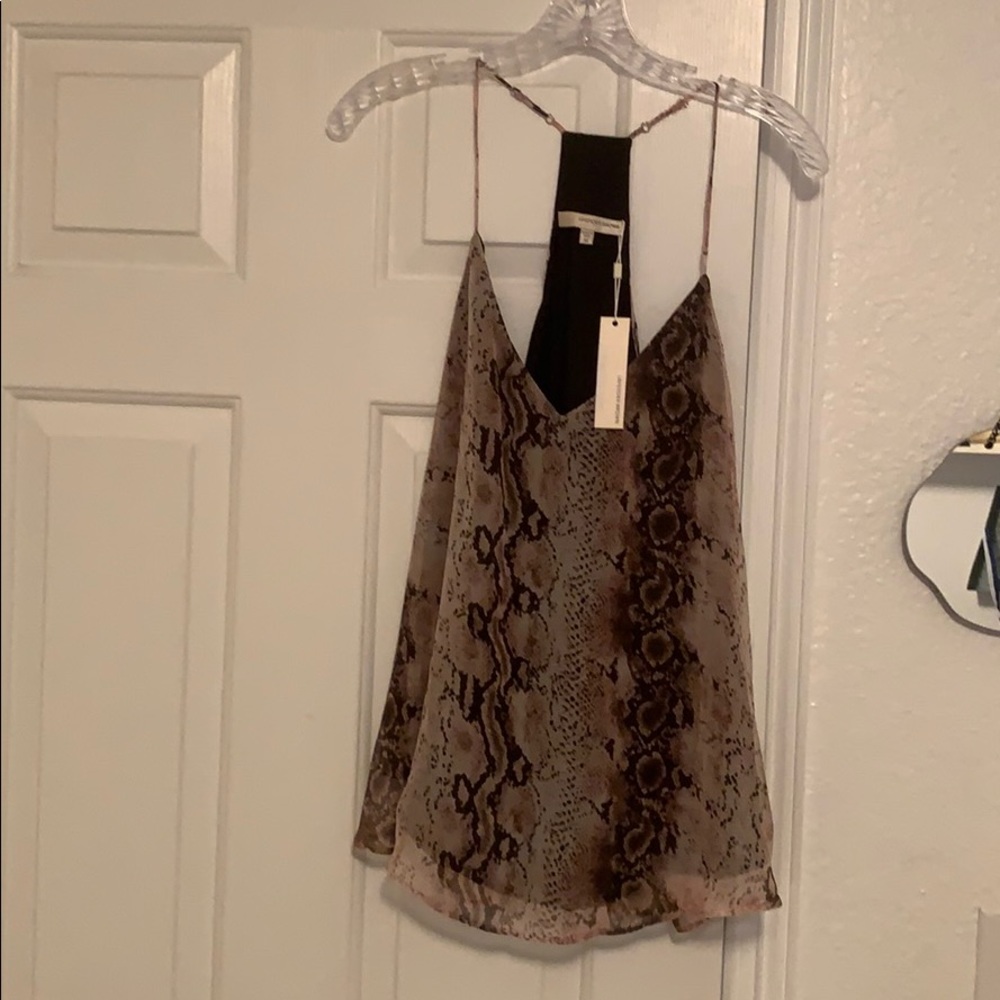 Lavender brown size medium snakeskin top